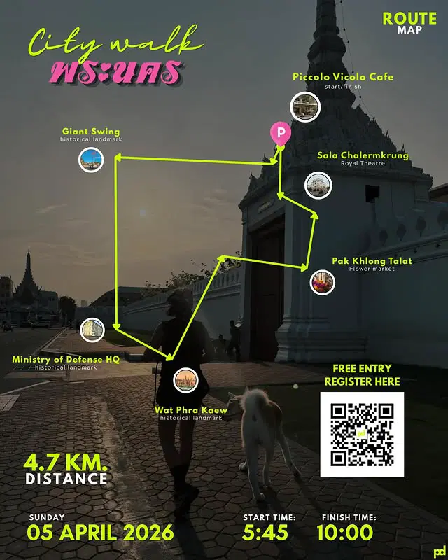 Walk route for CITY WALK #1 Phra Nakhon CITY WALK 1